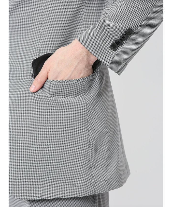 タカキュー TAKA-Q 軽量ストレッチ レギュラーフィット 2ボタン2ピーススーツ 千鳥シロ×クロ (チドリ) チドリ