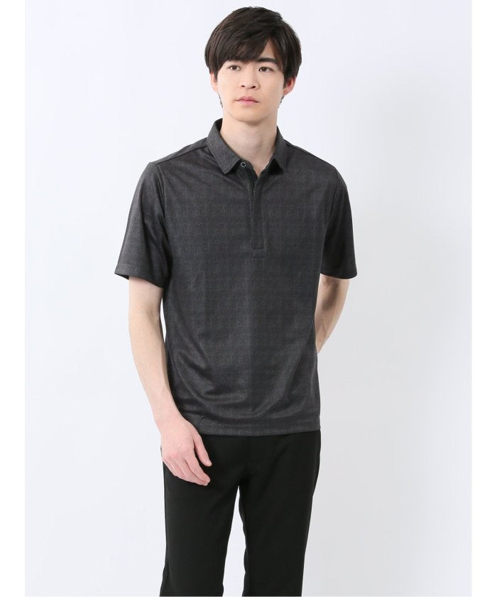 タカキュー TAKA-Q ファスナー使い 半袖ポロシャツ (紺) メンズ ポロシャツ カットソー ワイシャツ カジュアル インナー ビジネス ギフト プレゼント ゴルフ 通勤 仕事 紺