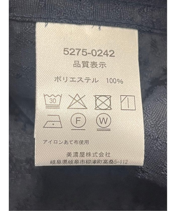 ジャガード レギュラーカラー半袖シャツ (紺) メンズ シャツ カジュアル トップス インナー 半袖 5分袖 ギフト プレゼント ライトアウター カーディガン アウター 紺