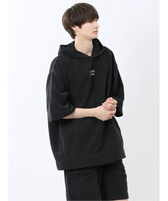 Sauna Camp×T/Q パイルポンチョ(セットアップ可能) (紺) メンズ Tシャツ カットソー カジュアル インナー トップス ギフト プレゼント 紺