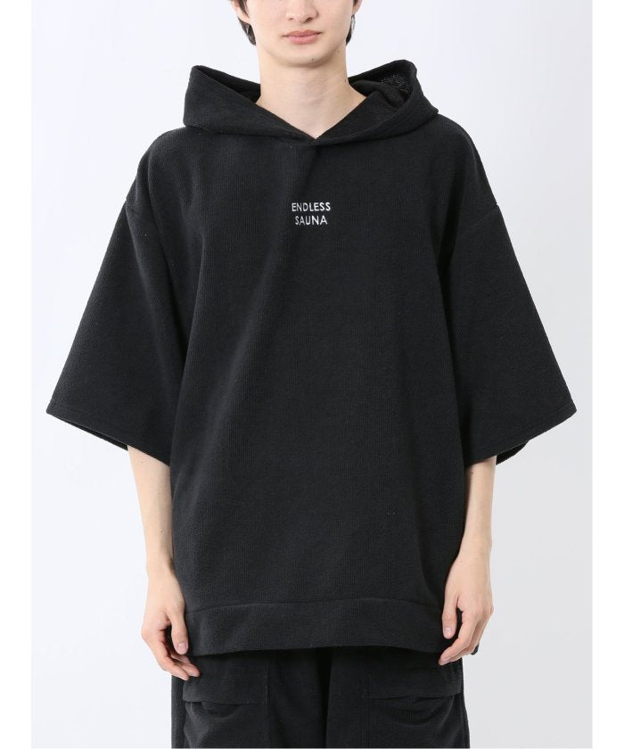 Sauna Camp×T/Q パイルポンチョ(セットアップ可能) (紺) メンズ Tシャツ カットソー カジュアル インナー トップス ギフト プレゼント 紺