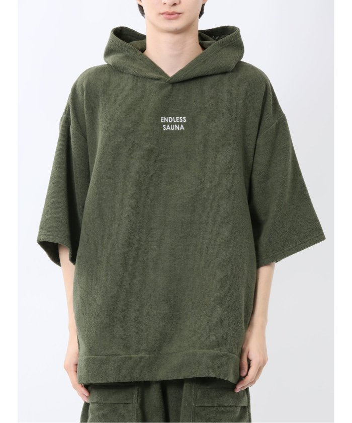 Sauna Camp×T/Q パイルポンチョ(セットアップ可能) (紺) メンズ Tシャツ カットソー カジュアル インナー トップス ギフト プレゼント 紺