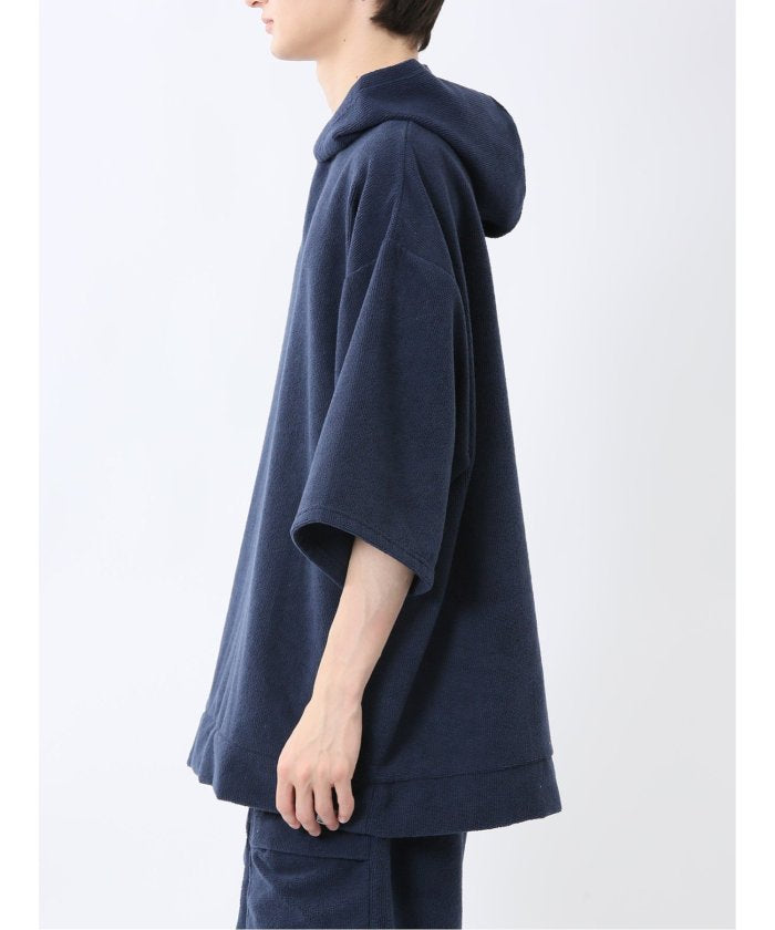 Sauna Camp×T/Q パイルポンチョ(セットアップ可能) (紺) メンズ Tシャツ カットソー カジュアル インナー トップス ギフト プレゼント 紺