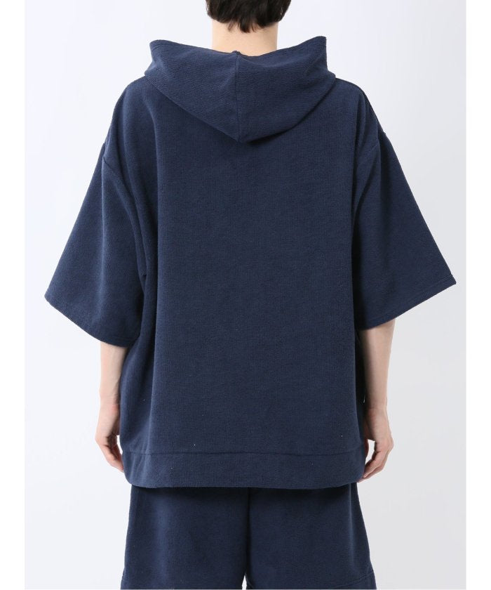 Sauna Camp×T/Q パイルポンチョ(セットアップ可能) (紺) メンズ Tシャツ カットソー カジュアル インナー トップス ギフト プレゼント 紺