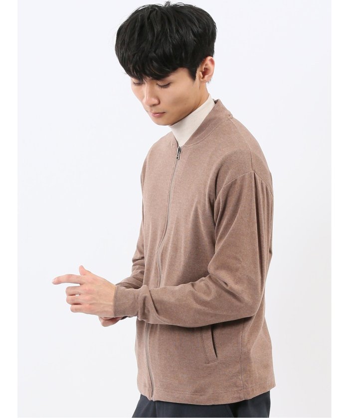 【WEB限定】KAITEKI+ フラッフィースムース リブブルゾン (ベージュ) ベージュ