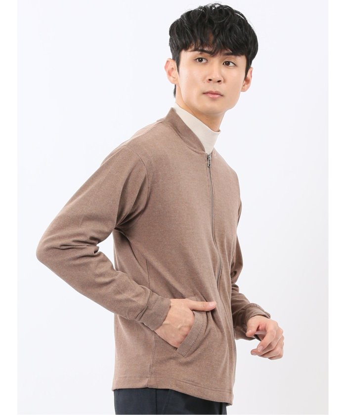 【WEB限定】KAITEKI+ フラッフィースムース リブブルゾン (ベージュ) ベージュ