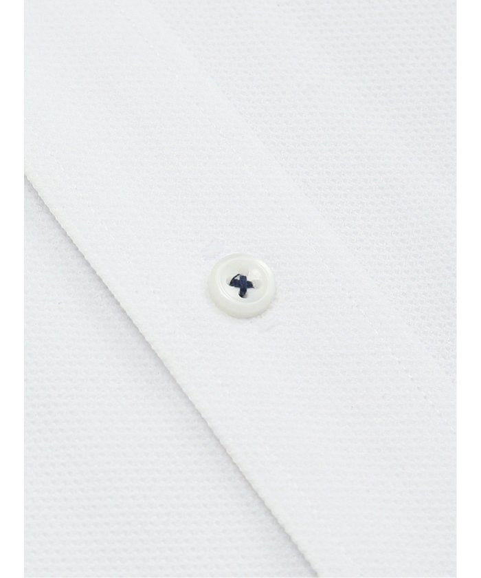 タカキュー TAKA-Q ノンアイロンストレッチ NEWスタンダードフィット ボタンダウン長袖ニットシャツ (白) 白