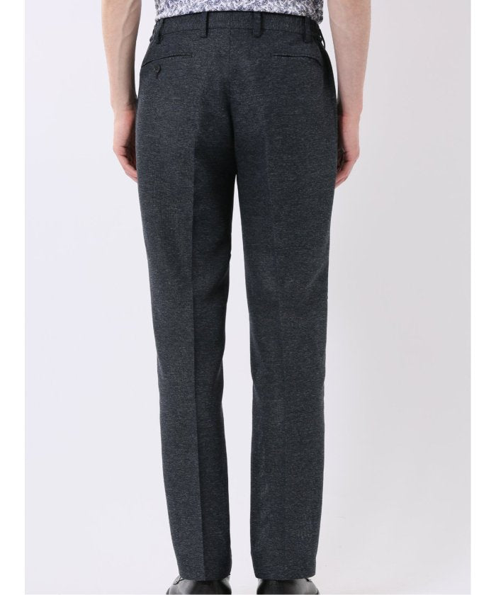 タカキュー TAKA-Q TechLinen スリムフィット ノータック パンツ 紺(セットアップ可能) (紺) 紺