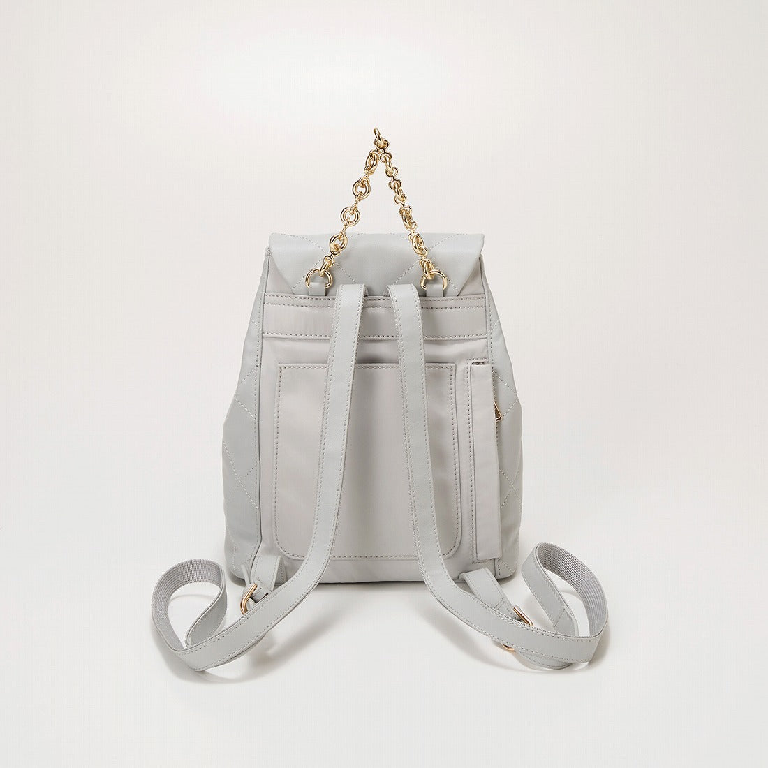 TOPKAPI TOPKAPI Soft Leather Quilted Mini Backpack with Chain