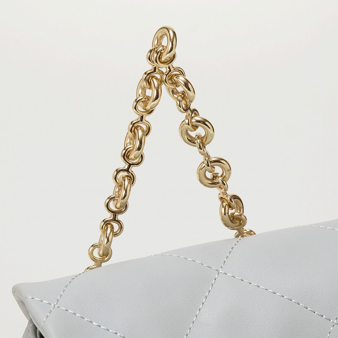 TOPKAPI TOPKAPI Soft Leather Quilted Mini Backpack with Chain