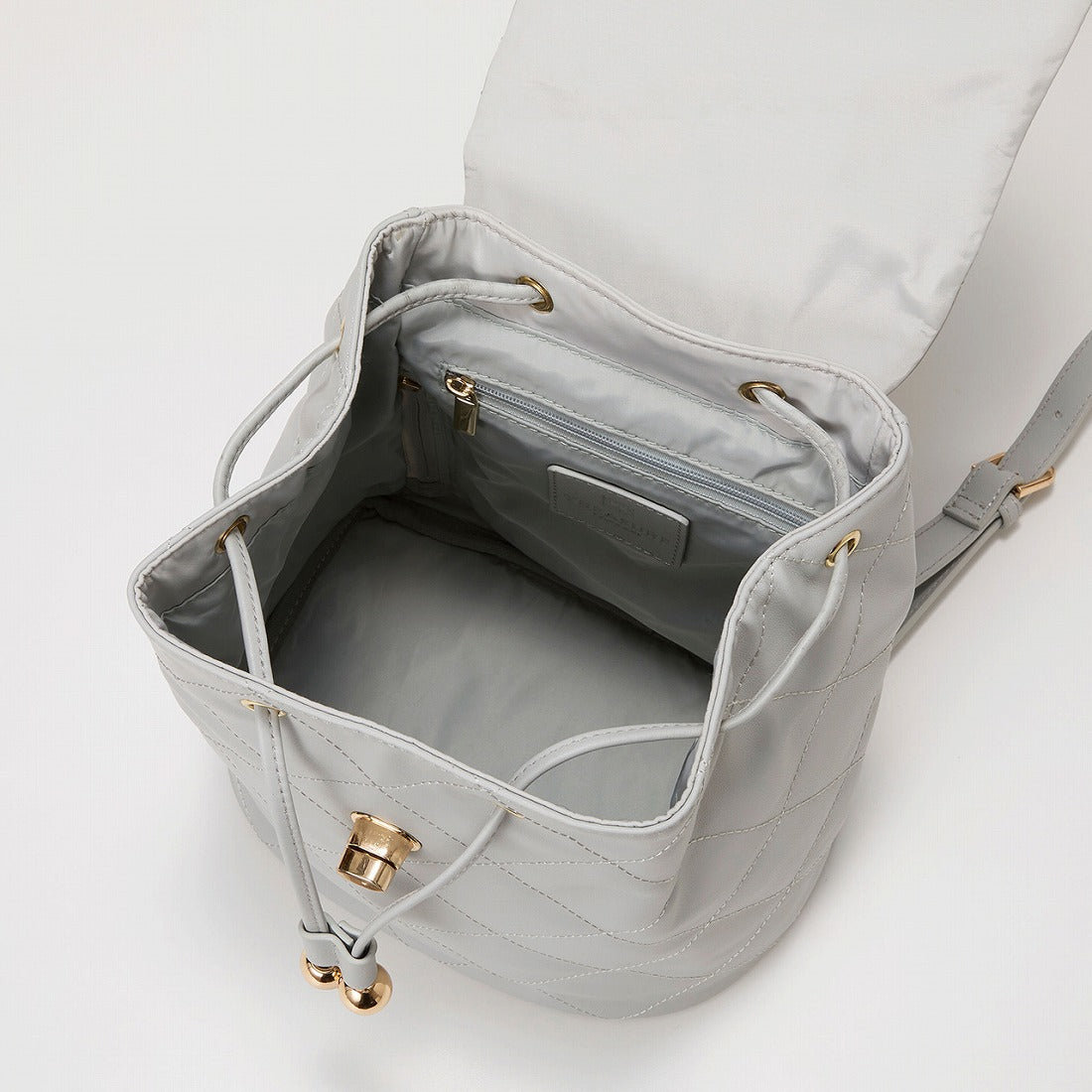 TOPKAPI TOPKAPI Soft Leather Quilted Mini Backpack with Chain