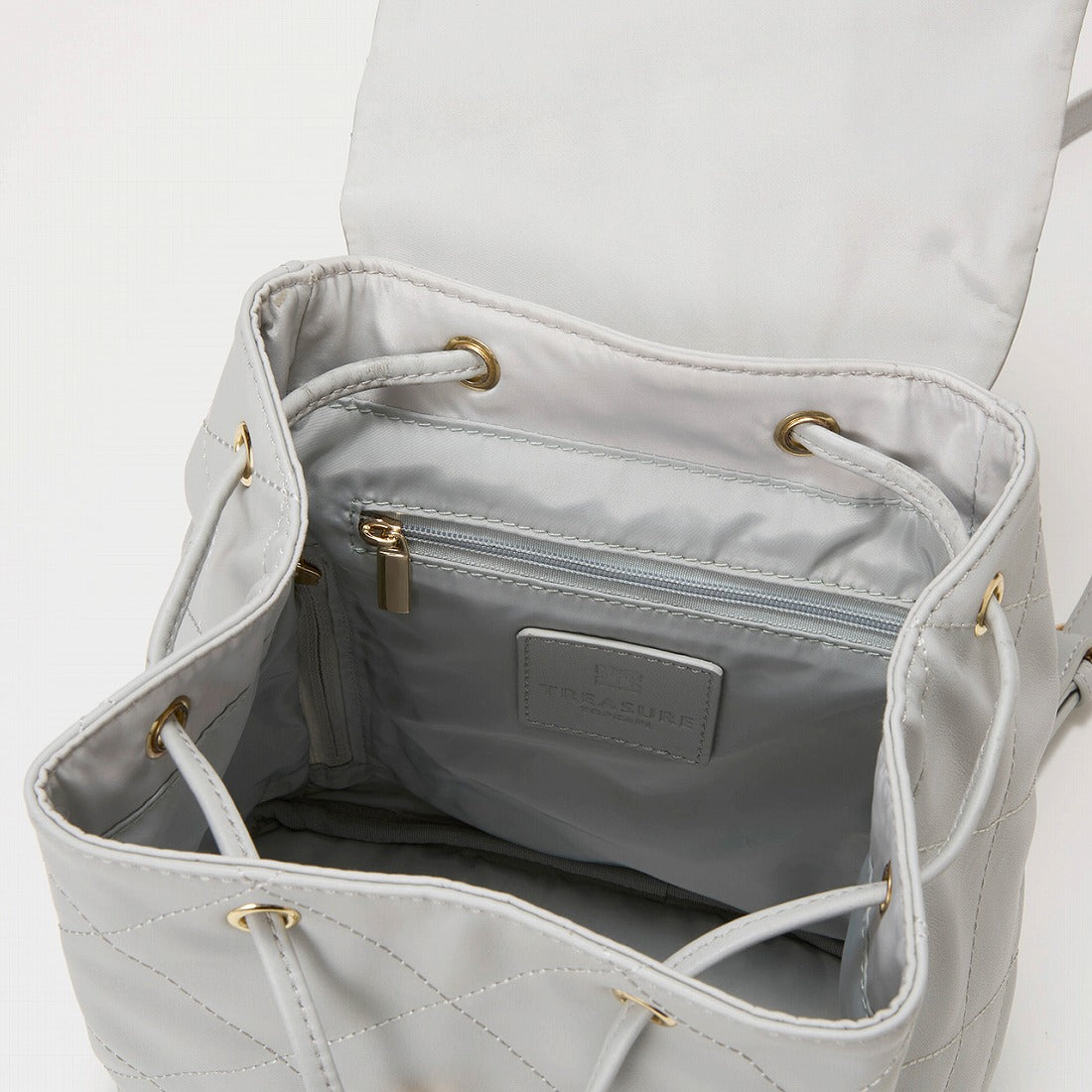 TOPKAPI TOPKAPI Soft Leather Quilted Mini Backpack with Chain