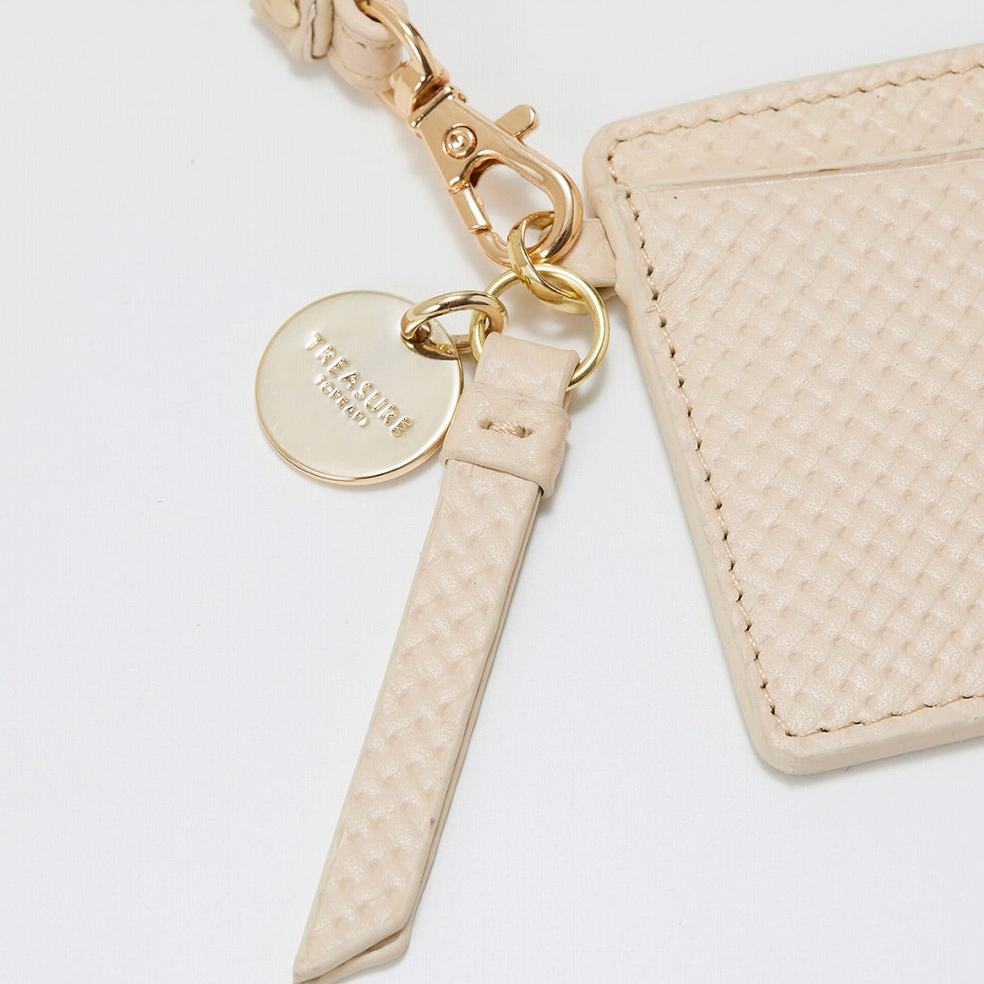 TOPKAPI TOPKAPI 【TREASURE TOPKAPI】交叉壓紋 皮革 識別證套