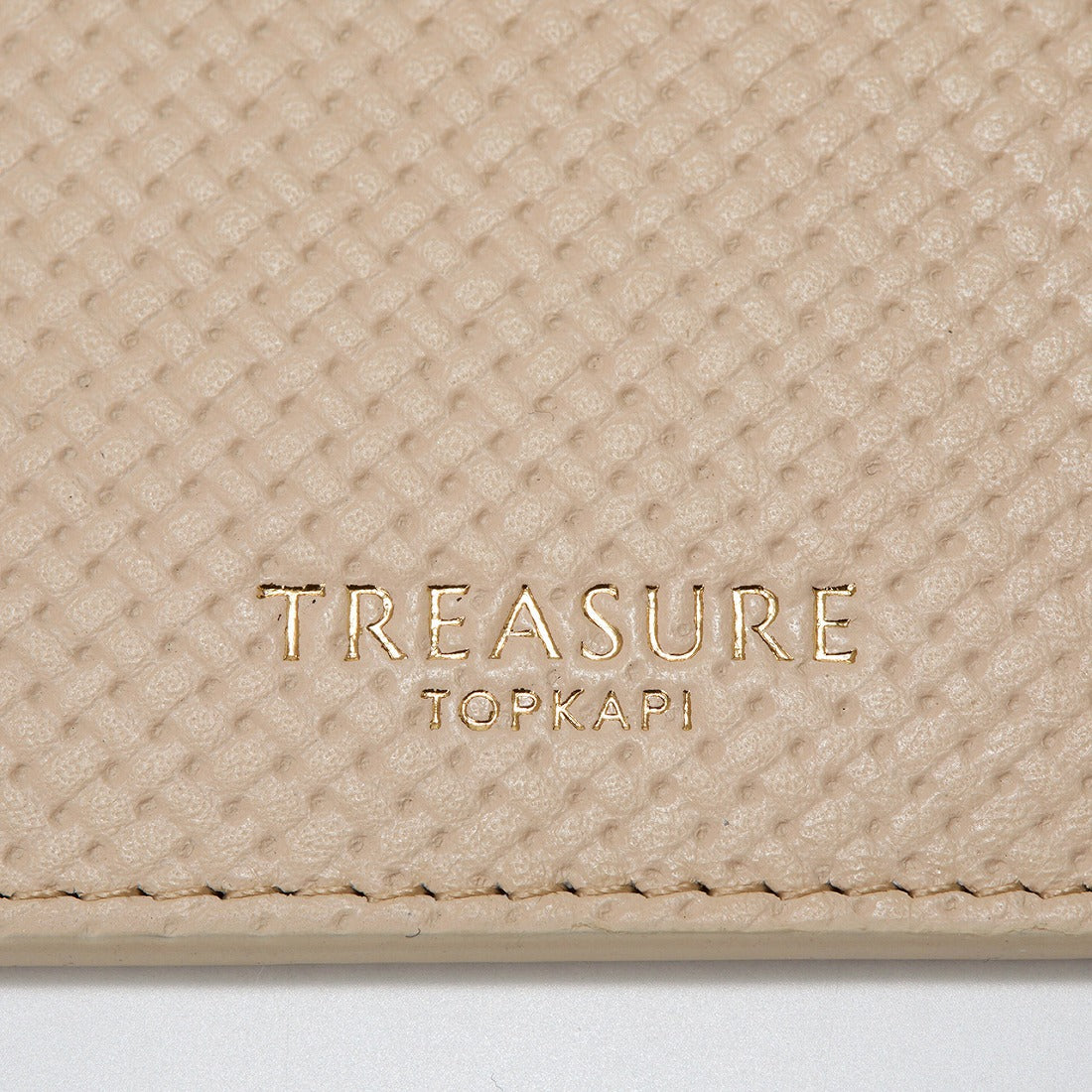 TOPKAPI TOPKAPI 【TREASURE TOPKAPI】交叉壓紋 皮革 識別證套