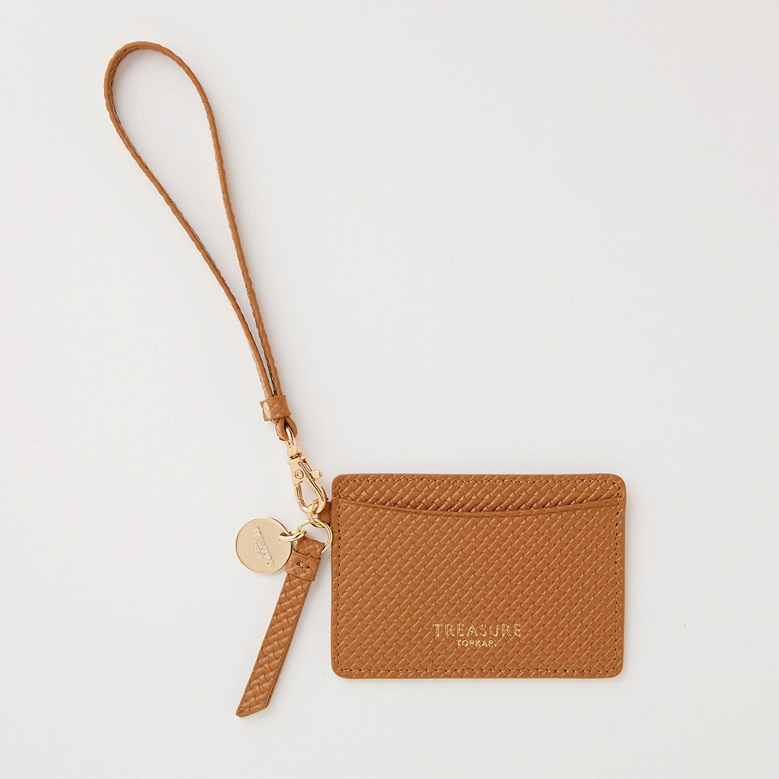 TOPKAPI TOPKAPI 【TREASURE TOPKAPI】交叉壓紋 皮革 識別證套