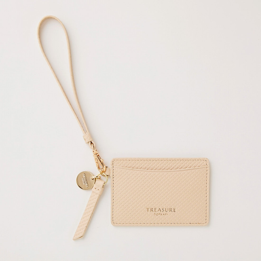 TOPKAPI TOPKAPI 【TREASURE TOPKAPI】交叉壓紋 皮革 識別證套