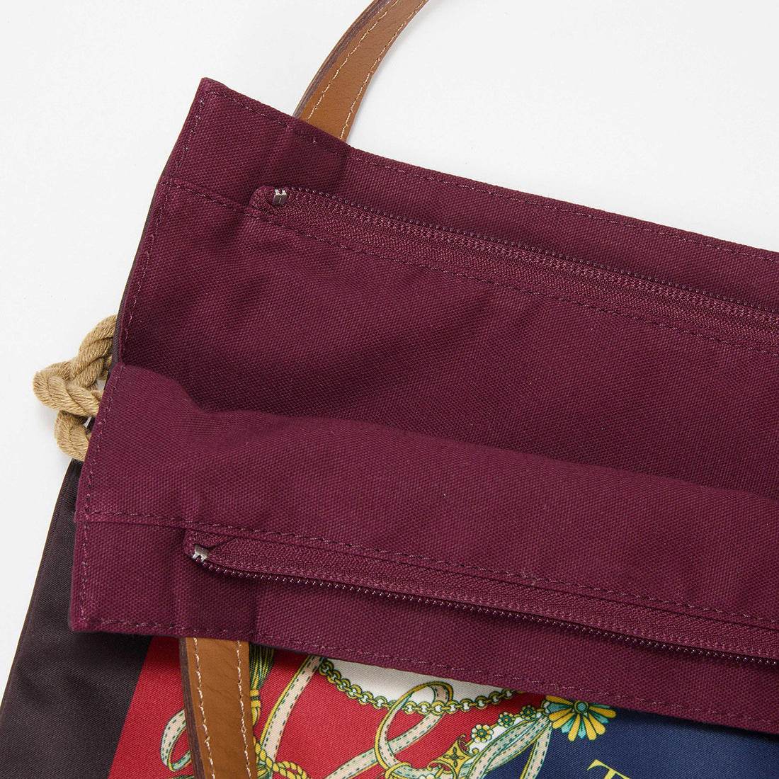 トプカピ TOPKAPI 【TREASURE TOPKAPI】マイルドサテン スカーフ柄 トートバッグ (チョコレート) チョコレート