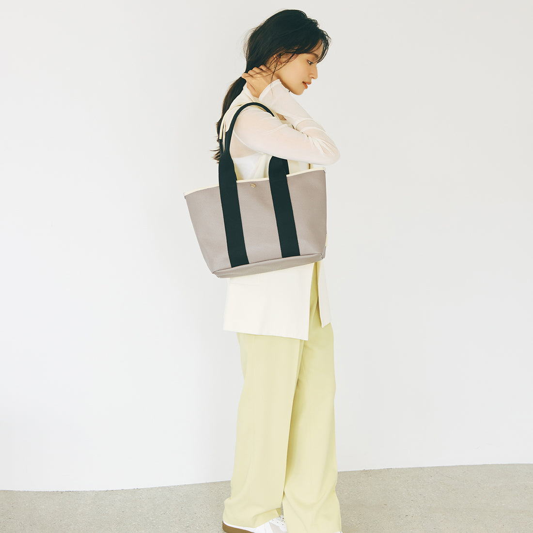 トプカピ TOPKAPI 【Breath TOPKAPI】SCOTCH GRAIN スコッチグレイン シンプル A4 トートバッグ (グレージュ) グレージュ