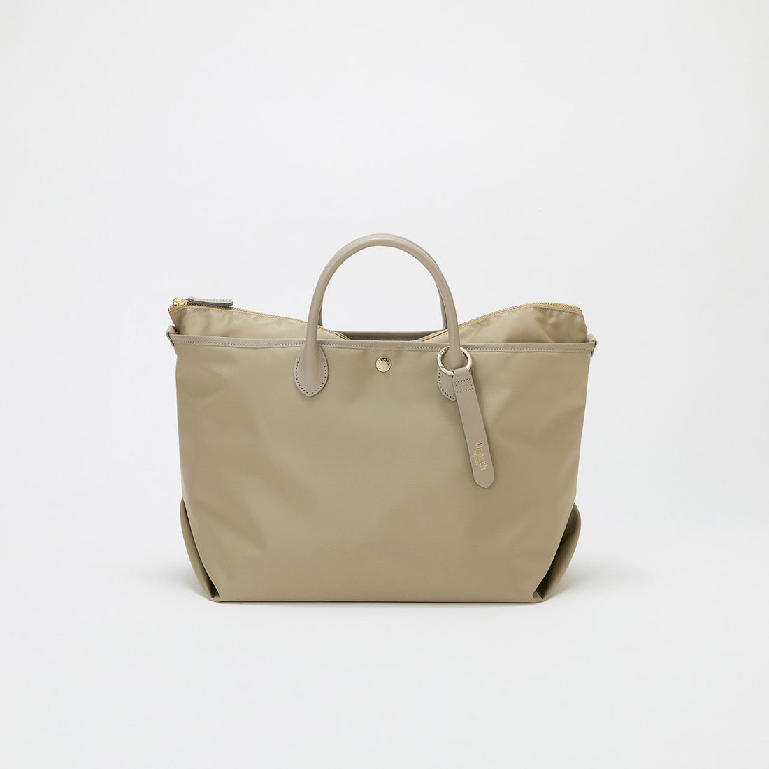 トプカピ TOPKAPI 【Breath TOPKAPI】ナイロン レザーハンドル シンプル トートバッグ / 軽量 / A4対応 (グレージュ) グレージュ