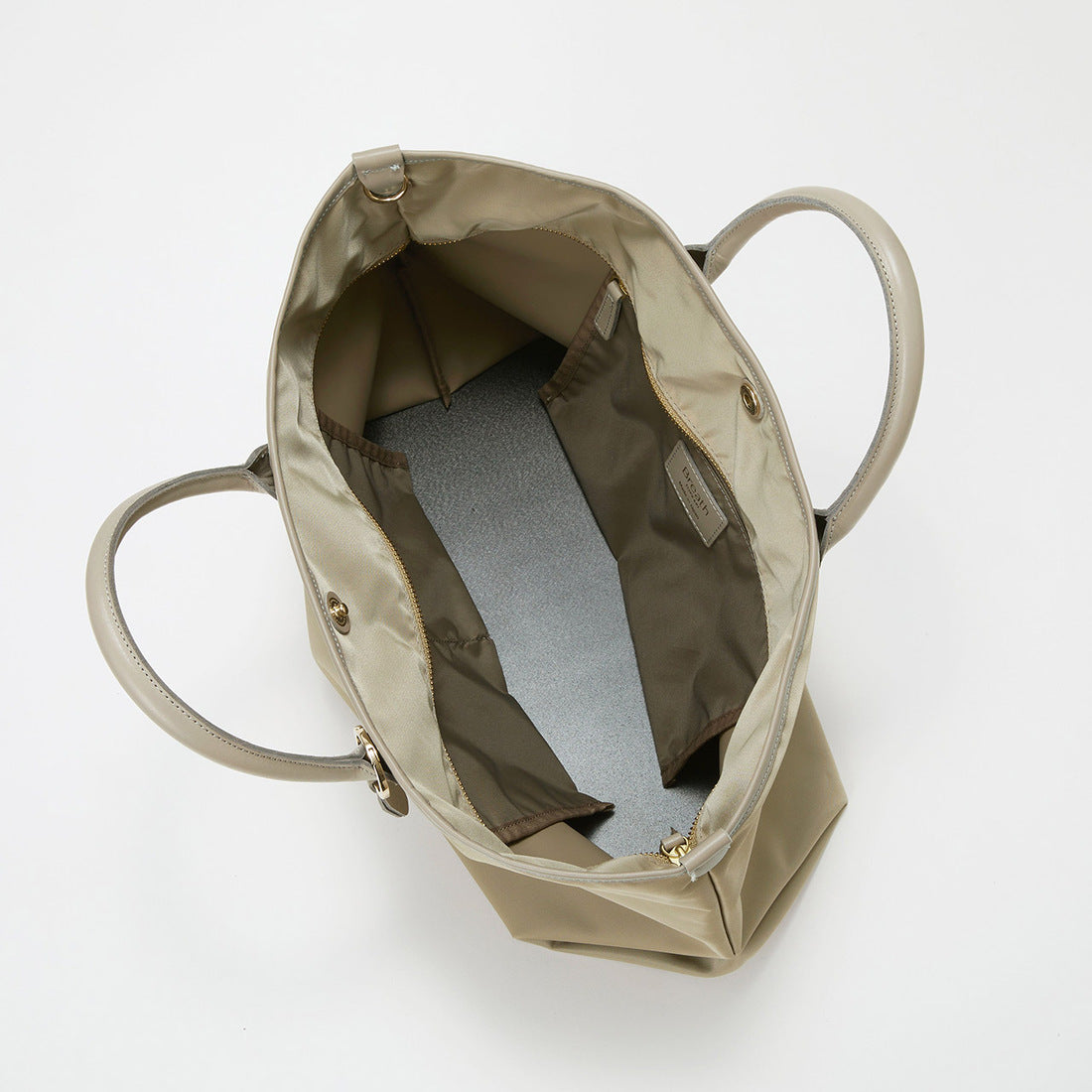 トプカピ TOPKAPI 【Breath TOPKAPI】ナイロン レザーハンドル シンプル トートバッグ / 軽量 / A4対応 (グレージュ) グレージュ