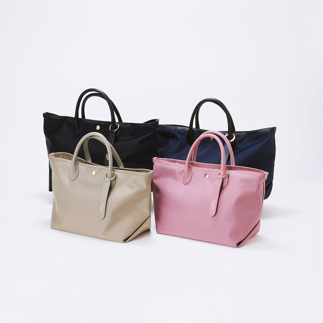 トプカピ TOPKAPI 【Breath TOPKAPI】ナイロン レザーハンドル シンプル トートバッグ / 軽量 / A4対応 (グレージュ) グレージュ