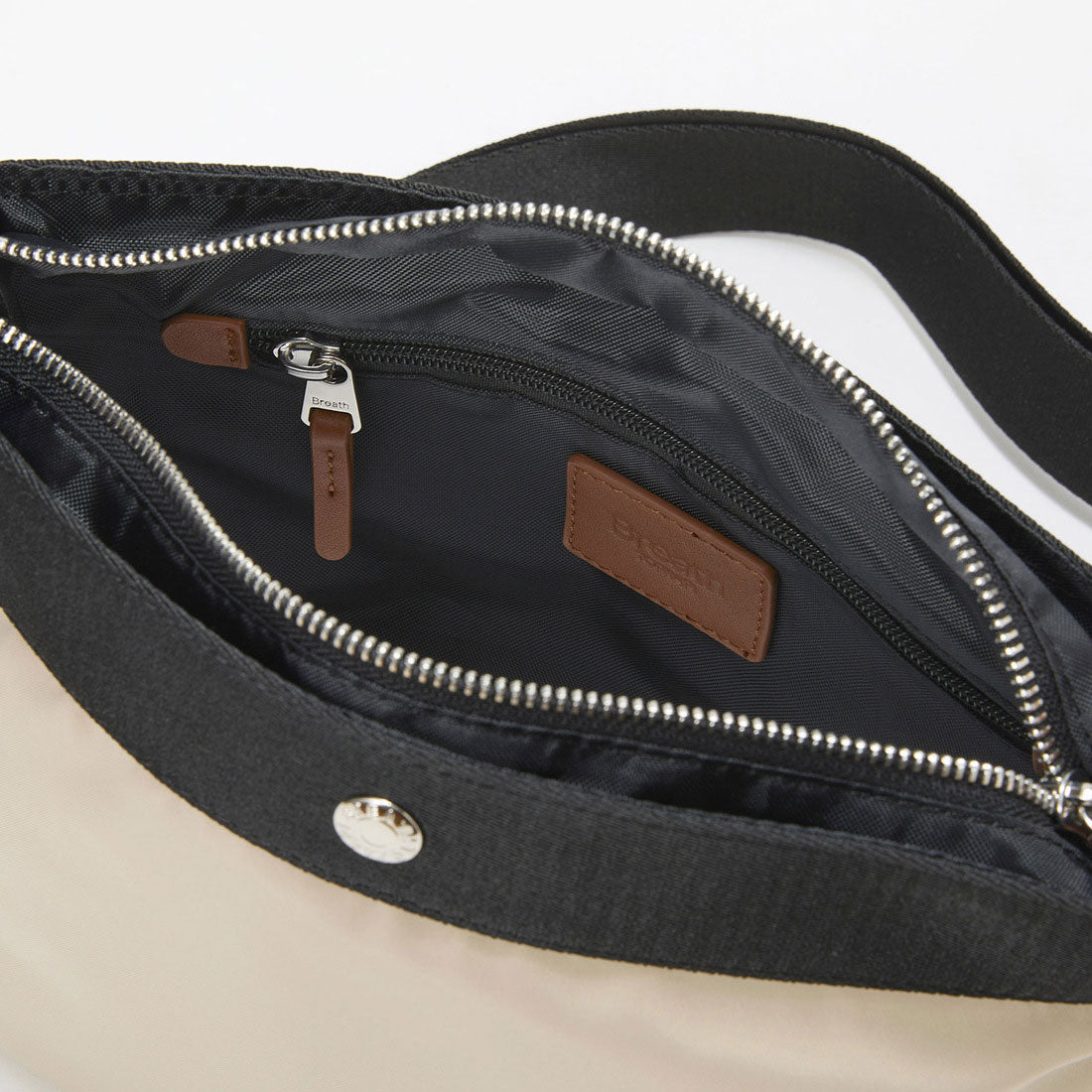 トプカピ TOPKAPI 【Breath TOPKAPI sis】【WEB限定】ナイロン 舟形 ショルダーバッグ 軽量 / RIPPLE リプル (ペールベージュ) ペールベージュ