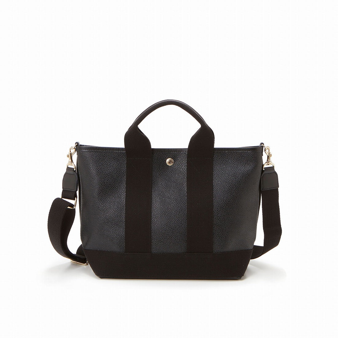 トプカピ TOPKAPI スコッチグレイン ネオレザー トート バッグ ショルダー付き M (ブラック) ブラック