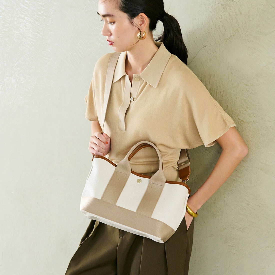 TOPKAPI TOPKAPI SCOTCH GRAIN 斯科奇穀物 肩帶迷你托特包