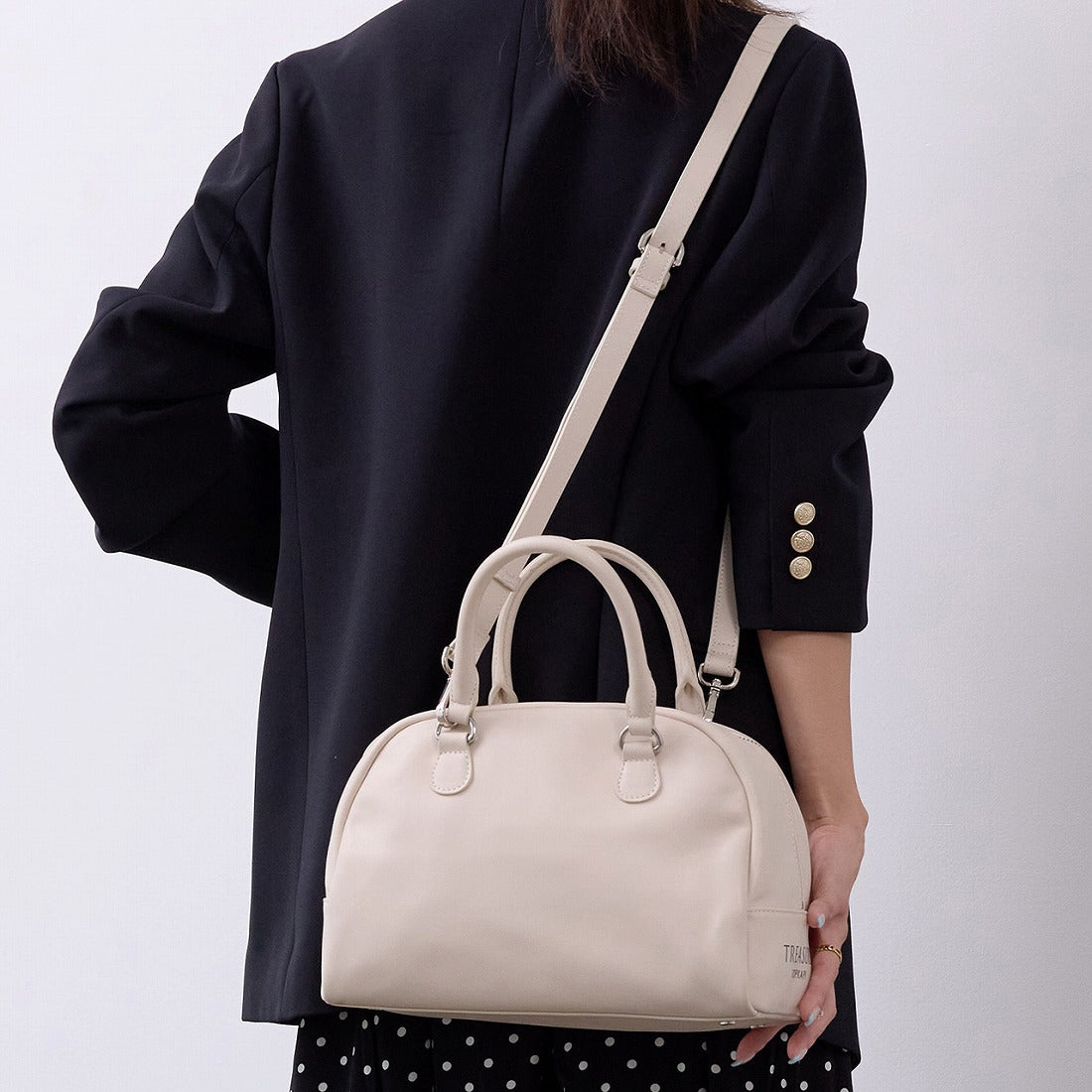 トプカピ TOPKAPI 【TREASURE TOPKAPI】スムースレザー ロゴ ボストン バッグ