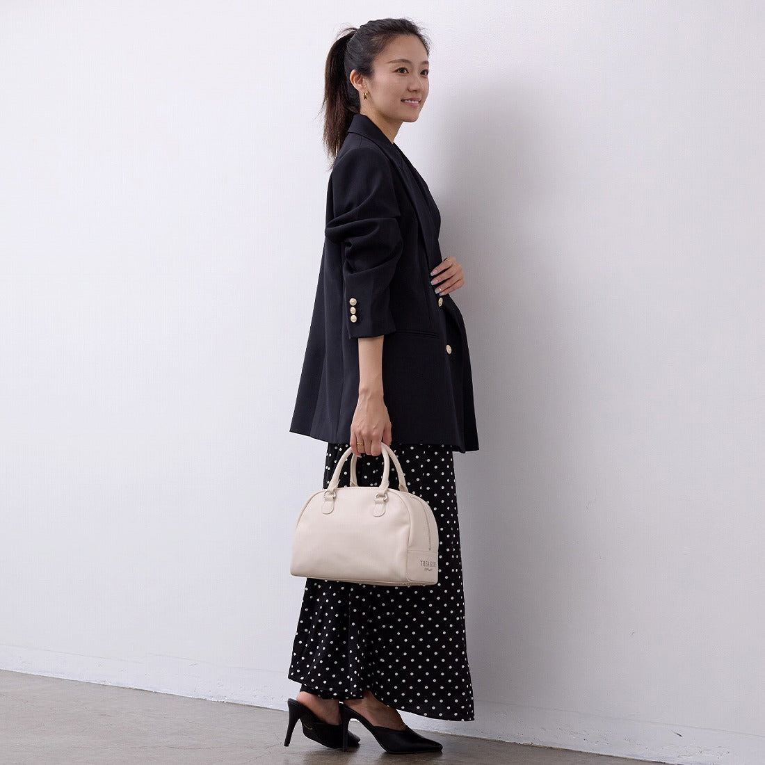 トプカピ TOPKAPI 【TREASURE TOPKAPI】スムースレザー ロゴ ボストン バッグ