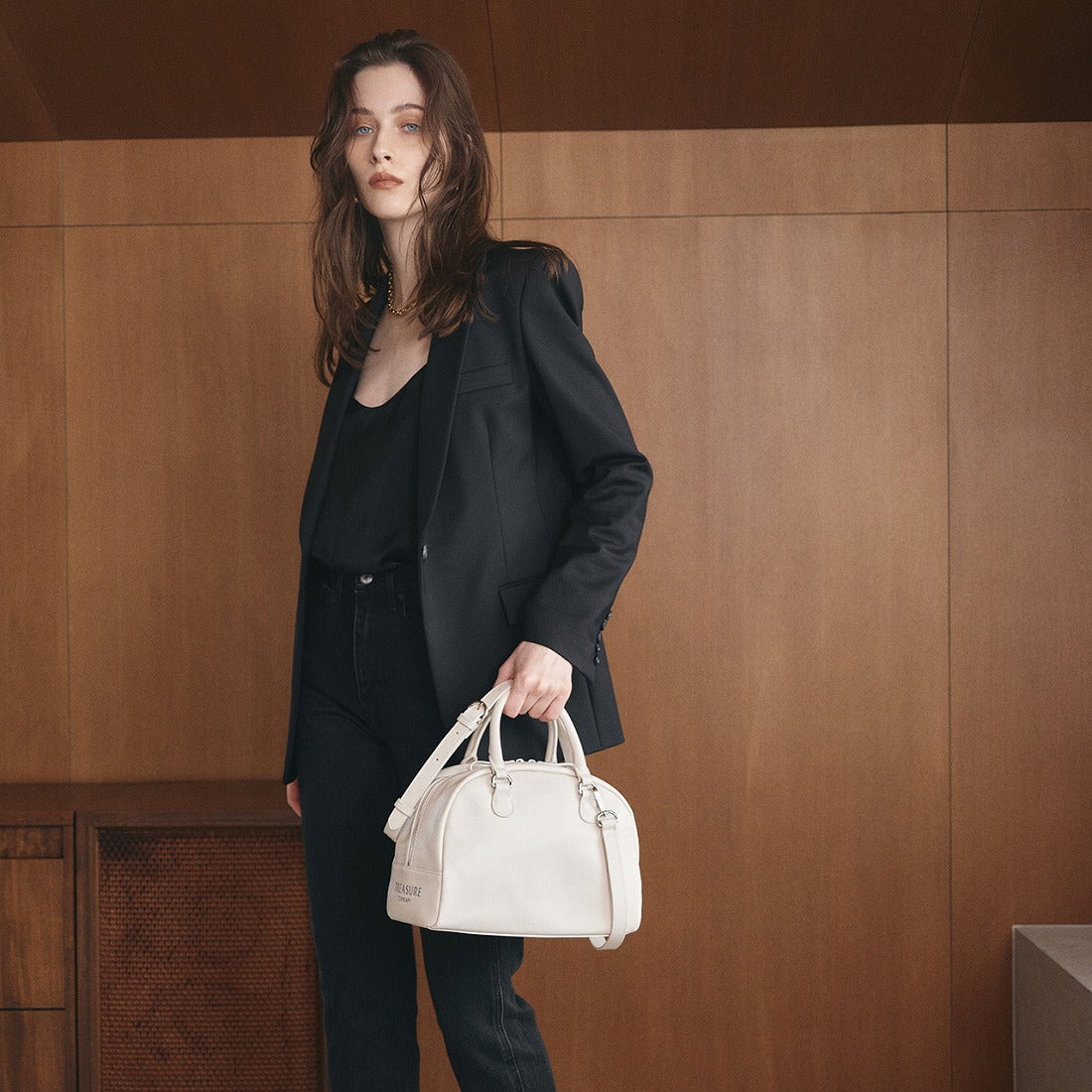 トプカピ TOPKAPI 【TREASURE TOPKAPI】スムースレザー ロゴ ボストン バッグ