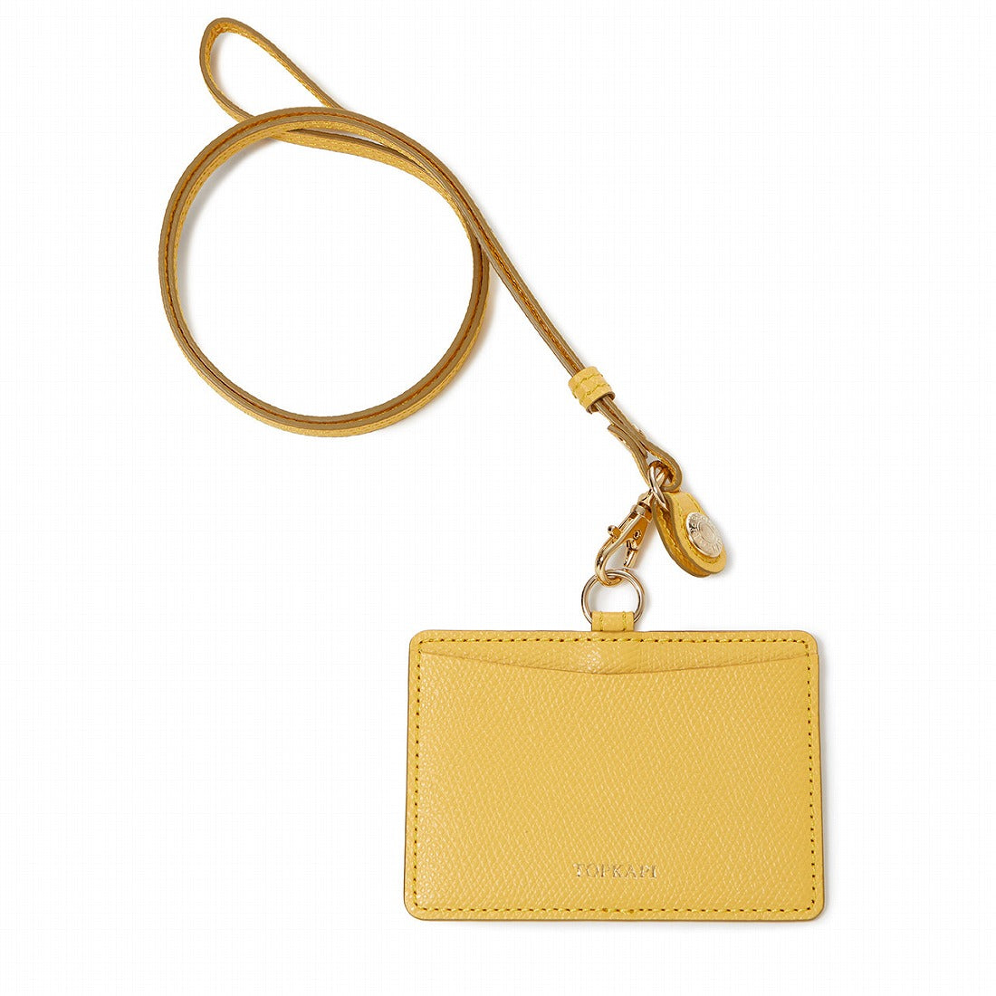 トプカピ TOPKAPI 角シボ型押し・IDケース(レモンイエロー) イエロー