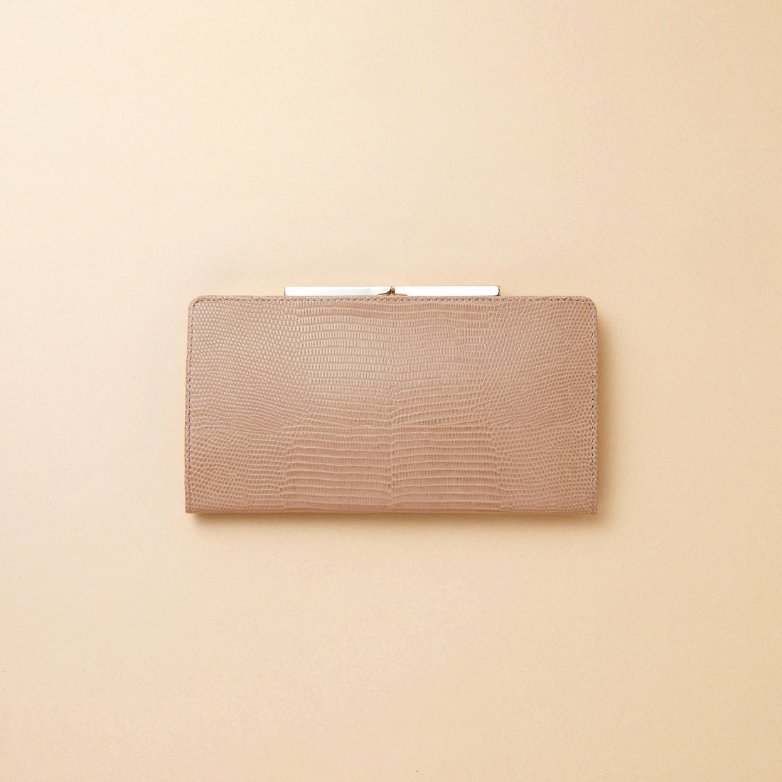 TOPKAPI LUCIA Italian leather, lizard embossed, clasp purse