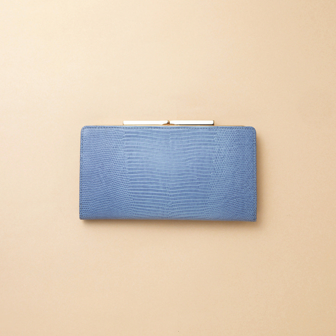 TOPKAPI LUCIA Italian leather, lizard embossed, clasp purse