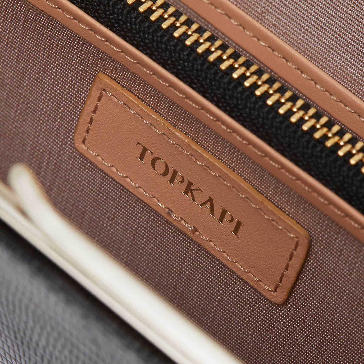 TOPKAPI LUCIA Italian leather, lizard embossed, clasp purse