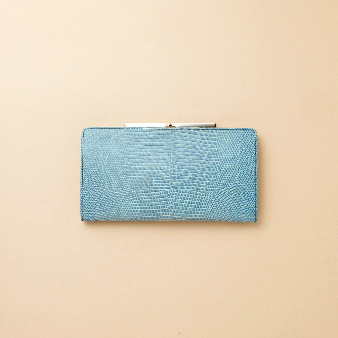 TOPKAPI LUCIA Italian leather, lizard embossed, clasp purse