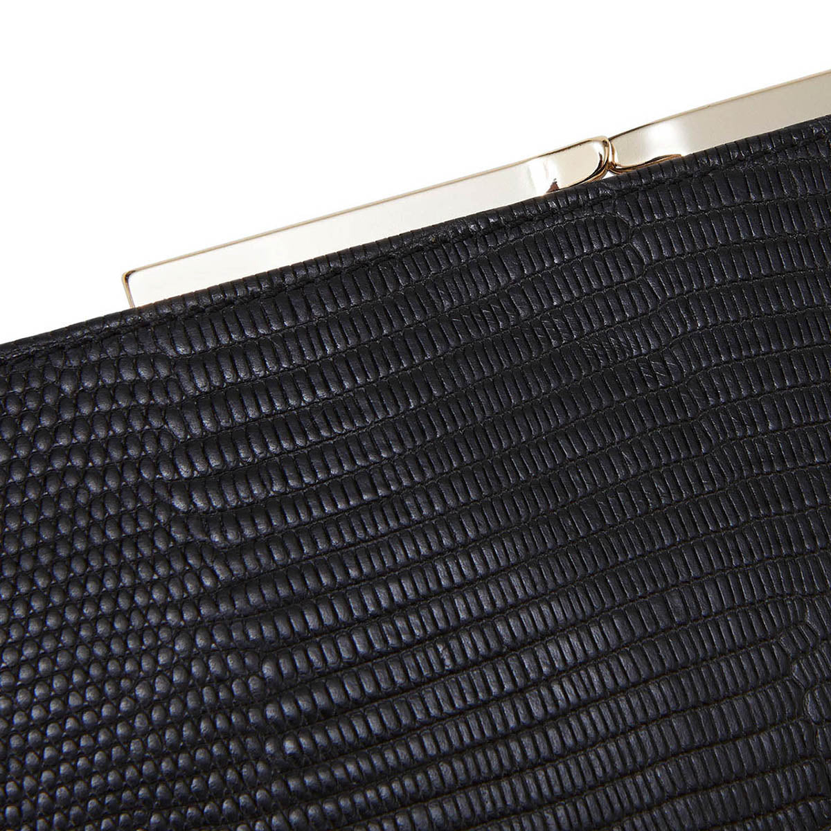 TOPKAPI LUCIA Italian leather, lizard embossed, clasp purse