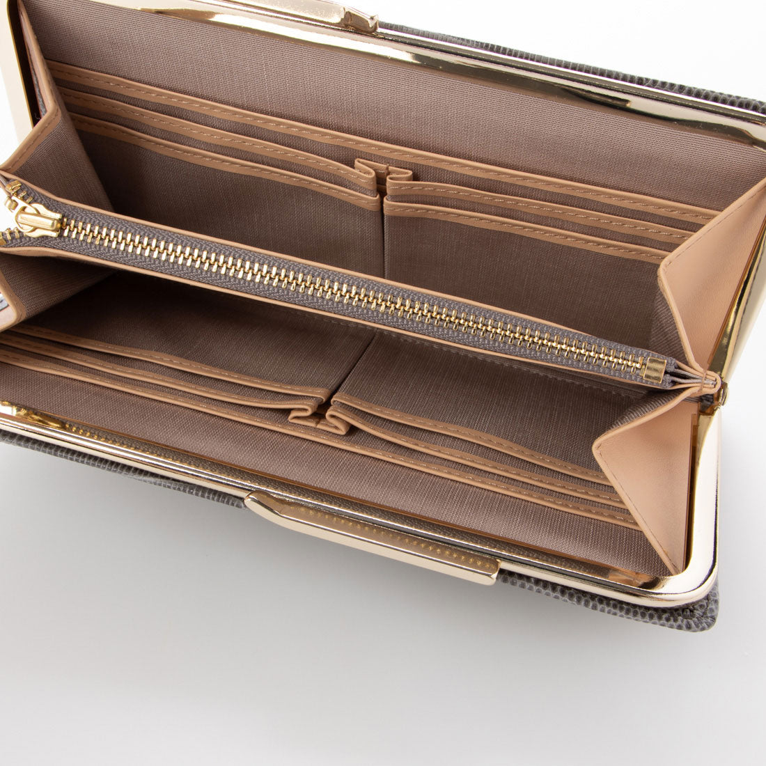 TOPKAPI LUCIA Italian leather, lizard embossed, clasp purse