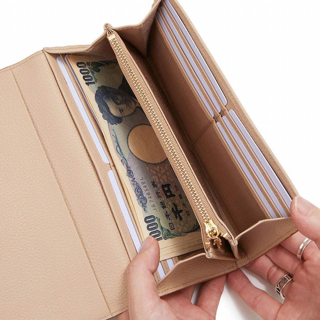 トプカピ TOPKAPI gemdrops ジェムドロップ ミニエンボスレザー 天然石 長財布