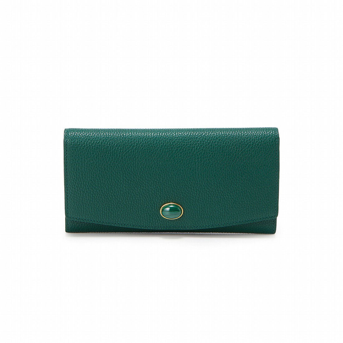 トプカピ TOPKAPI gemdrops ジェムドロップ ミニエンボスレザー 天然石 長財布 (ディープグリーン) ディープグリーン