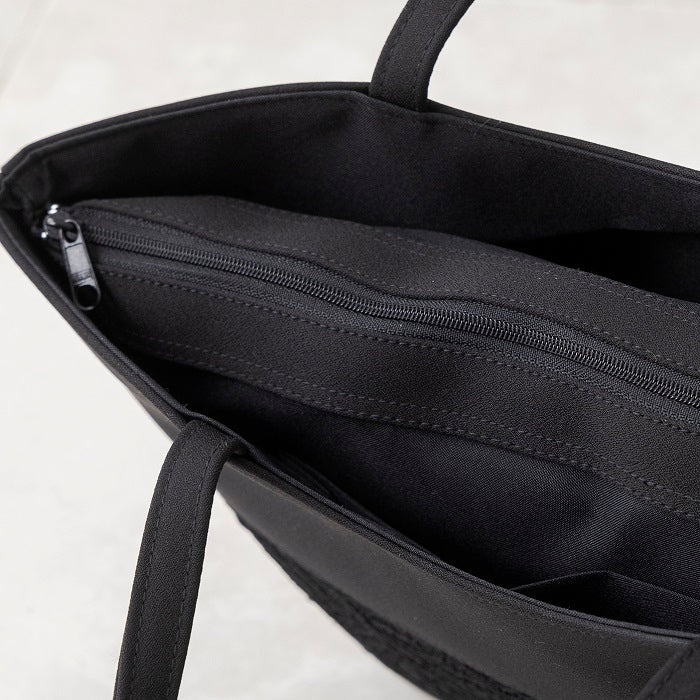 トウキョウソワール 東京ソワール レース切り替えのフォーマルトートバッグ (ブラック) ブラック