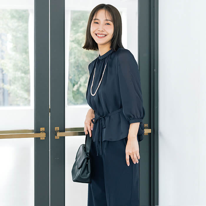 トウキョウソワール 東京ソワール WEB限定商品 ミセス 洗える パンツスーツ 結婚式 入学式 卒業式 セレモニースーツ レディース セットアップ ネイビー 紺 ジャケット ブラウス パンツ 3点セット (ネイビー) ネイビー