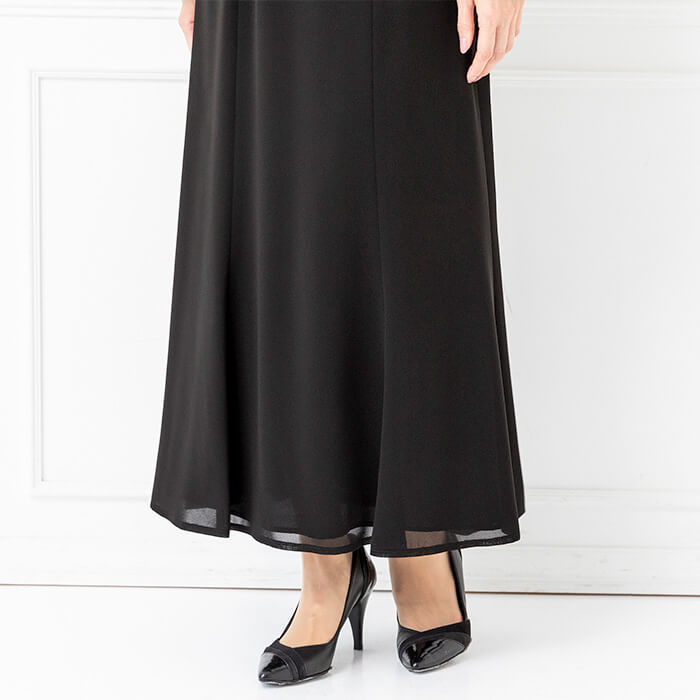 トウキョウソワール 東京ソワール くるぶし丈のロングスカート (ブラック) ブラック