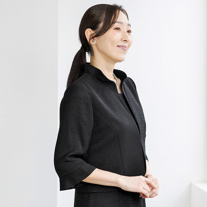 トウキョウソワール 東京ソワール 勝山織のダブルカラーのアンサンブル (ブラック) ブラック