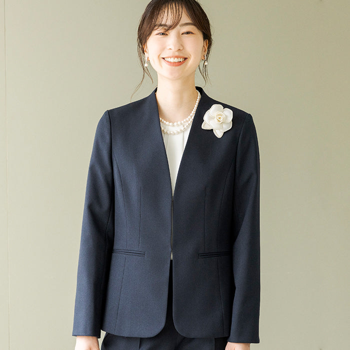 トウキョウソワール 東京ソワール WEB限定|定番のネイビーパンツセットアップ (ネイビー) ネイビー