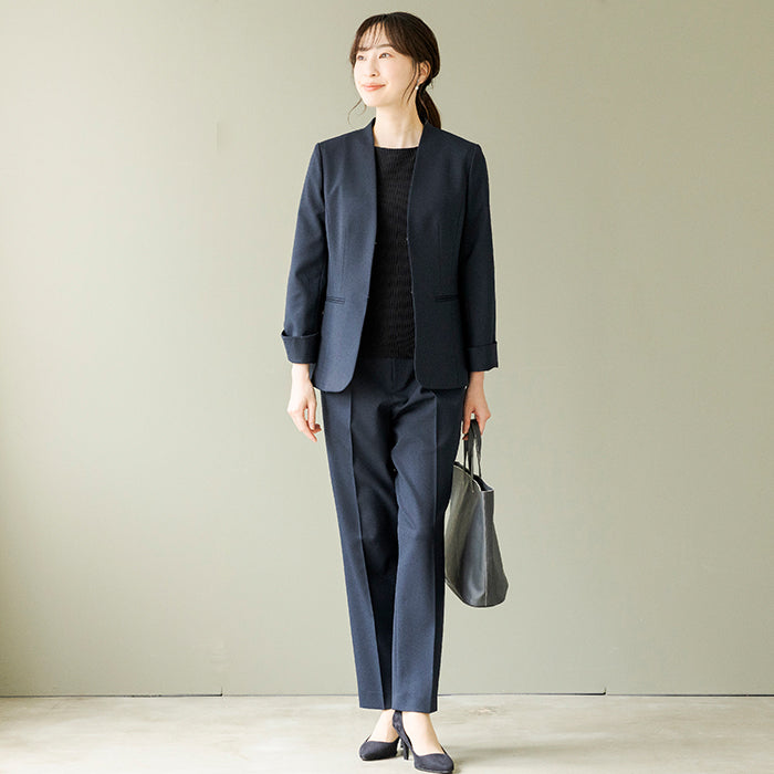 トウキョウソワール 東京ソワール WEB限定|定番のネイビーパンツセットアップ (ネイビー) ネイビー