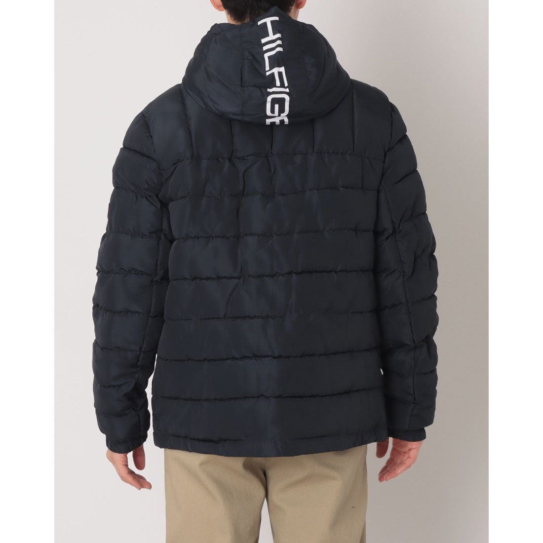 トミー ヒルフィガー TOMMY HILFIGER QUILTED POLYTWILL PUFFER JACKET WITH SHERPALINED HOODY アウター (ブラック) ブラック