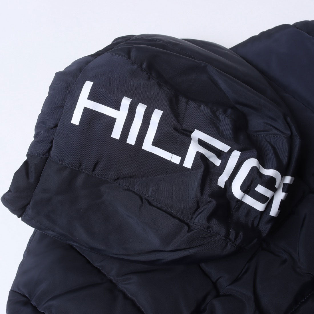 トミー ヒルフィガー TOMMY HILFIGER QUILTED POLYTWILL PUFFER JACKET WITH SHERPALINED HOODY アウター (ブラック) ブラック