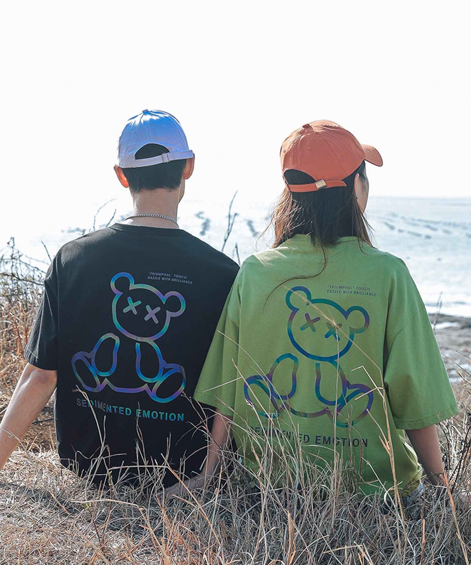 フック HOOK 【HOOK】ベアプリント◇ビッグtシャツ (ホワイト) ホワイト