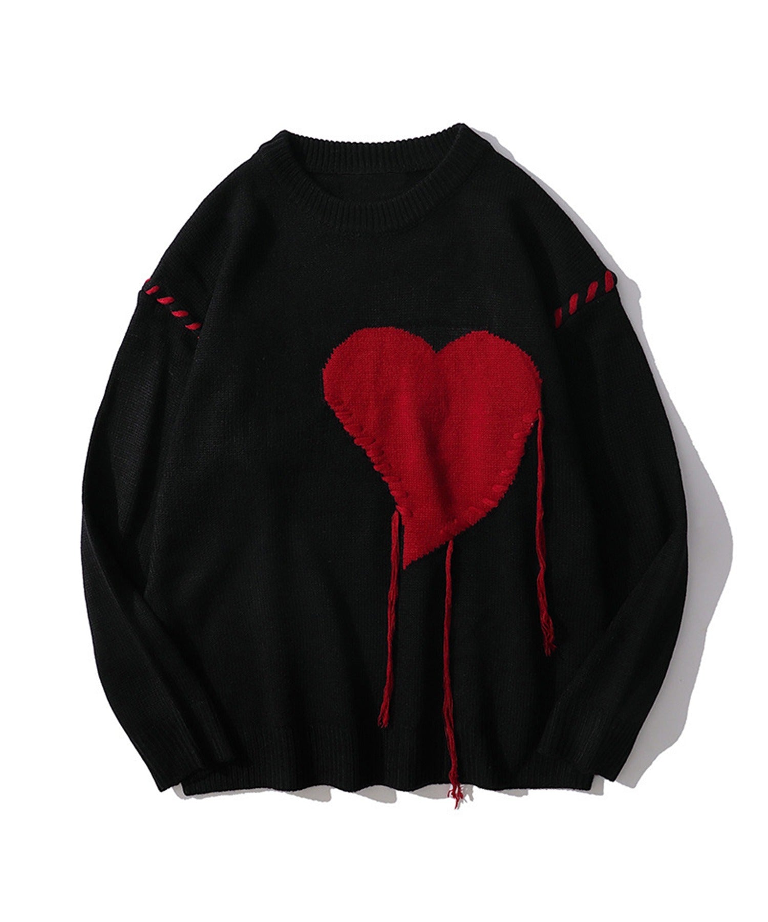 フック HOOK 【HOOK】個性派・ハートニット風スウェット